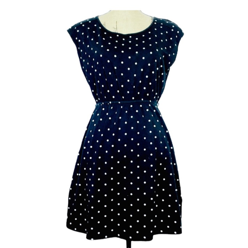 I Love H81 Black Casual Polka Dotted Summer Elastic Waist Stretchy Dress…